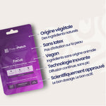 Sachet Patch Focus The French Patch – formule vegan, origine végétale, sans latex, technologie transdermique.