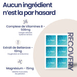 Ingrédients Patch Recovery The French Patch – complexe vitamines B, extrait de betterave, magnésium.