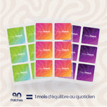 Planche de 90 patchs The French Patch multicolores – 1 mois d'équilibre au quotidien.