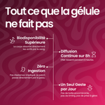 Patch vs gélule - avantages du patch transdermique The French Patch : biodisponibilité, diffusion 8h, zéro ingestion.