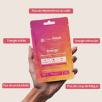 Pochette de patchs énergisants Energy par The French Patch à la caféine et vitamine B12 pour une énergie durable sans dépendance au café.