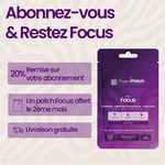 Abonnement patch Focus The French Patch - 20% de remise, patch Focus offert le 2ème mois, livraison gratuite.
