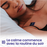 Patch Dream The French Patch appliqué le soir pour un endormissement paisible.